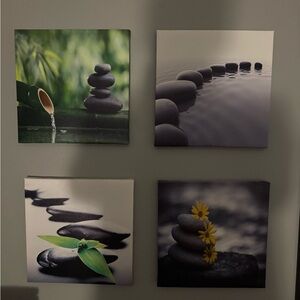 Zen Stone Canvas Wall Art Set